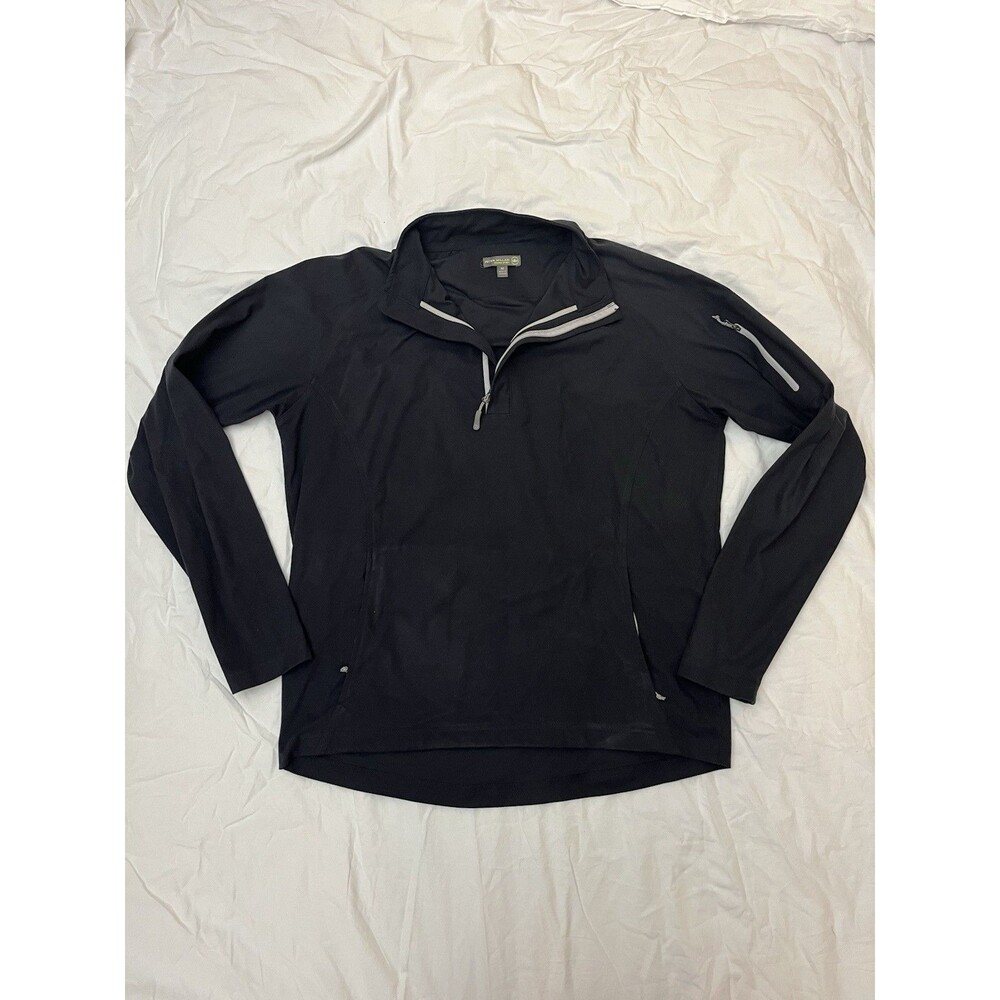 Peter Millar Quarter-Zip Golf Pullover - Medium - Navy Blue